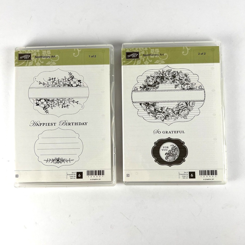 STAMPIN UP Happiest Birthday Wishes Hostess 1 & 2 Set of 11 stamps 122617 New
